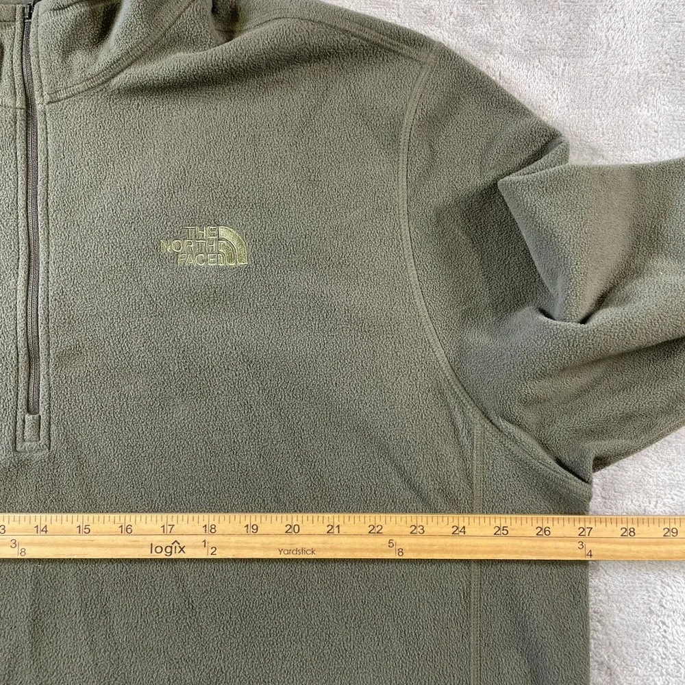 The North Face Glacier 1/4 Zip Fleece Pullover Mens XXL Green Outdoor School